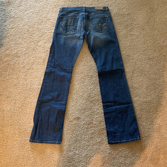 🌚FINAL🌚 LACOSTE Signature Croc Dark Wash Jeans - Picture 5 of 9